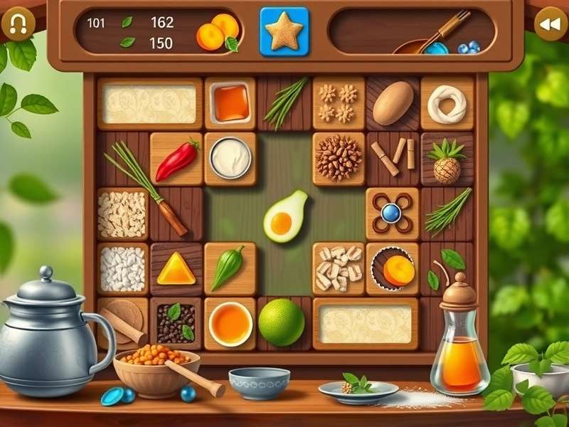 Ginger Chai Genius game screenshot showing puzzle with chai ingredients